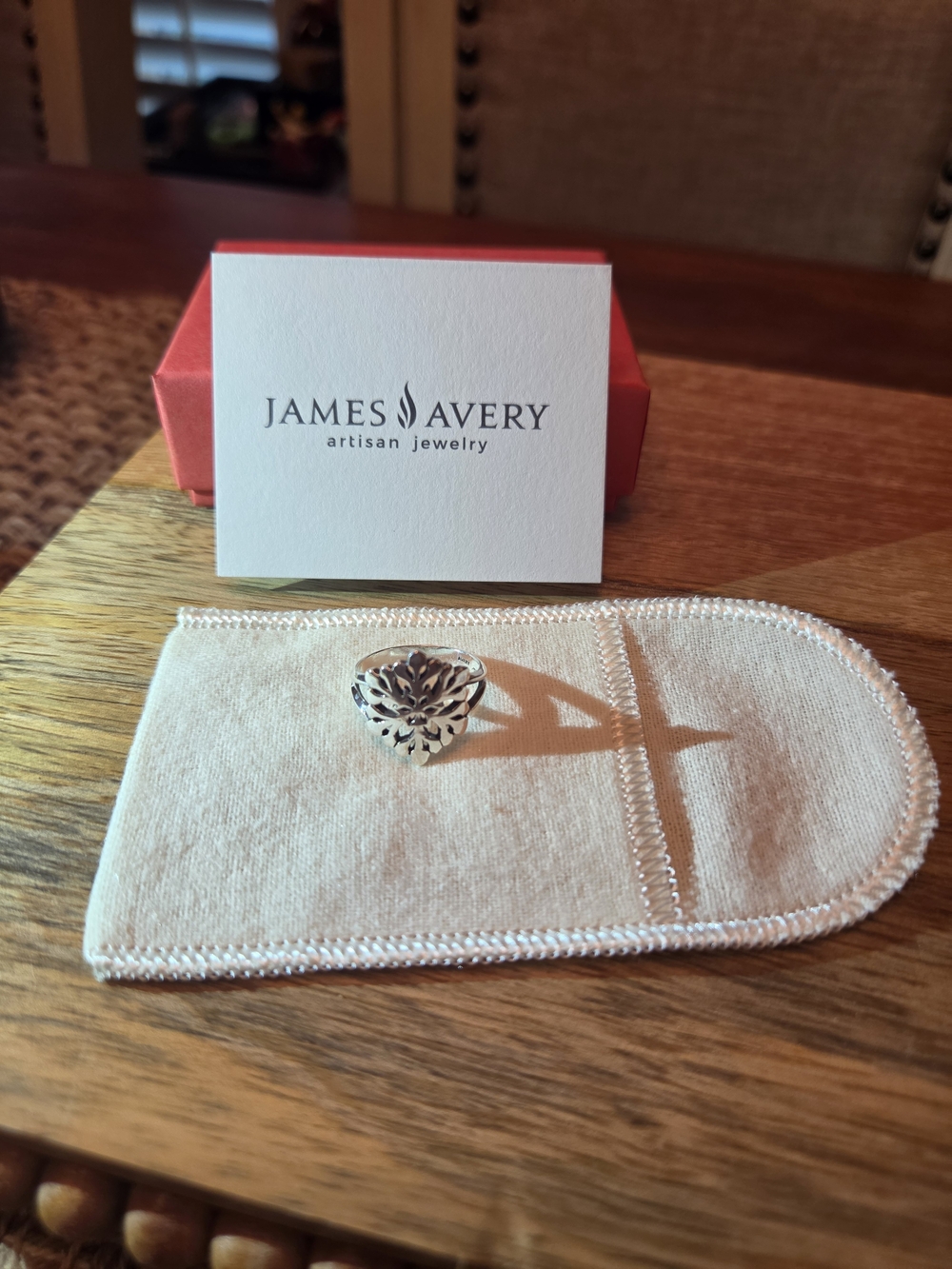 James Avery Retired Sterling Silver Snowflake Ring Size 6.5